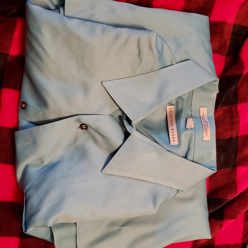2xl long sleeve dress shirt blue